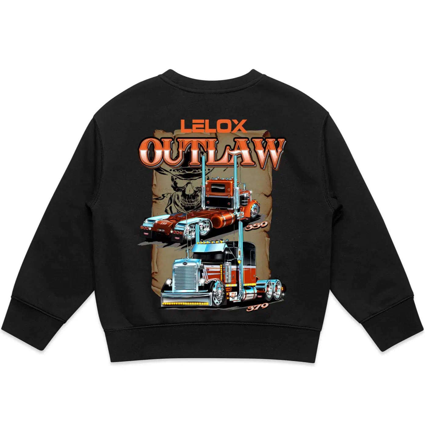 KIDS-OUTLAW-CREWNECK-BACKVIEW-BLACK